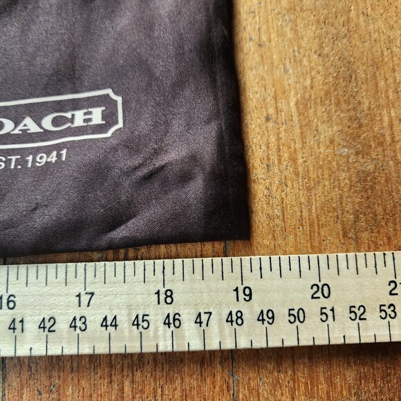 COACH Brown Silk Drawstring Dust Bag - Picture 13 of 16
